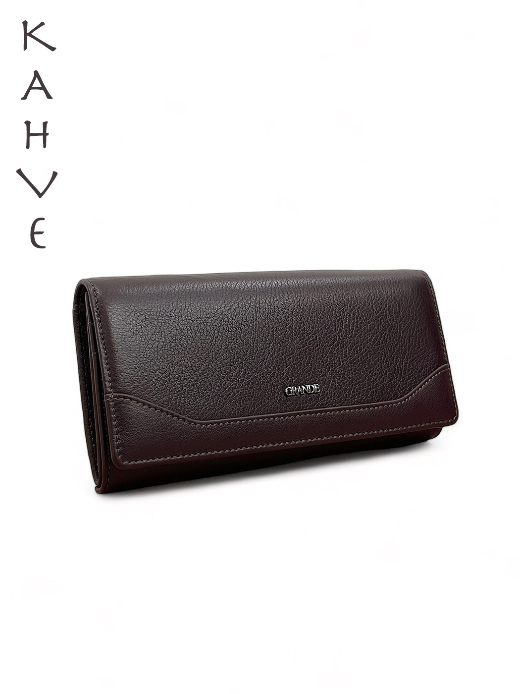 Afra Hakiki Deri El İşçiliği Kadın Cüzdanı