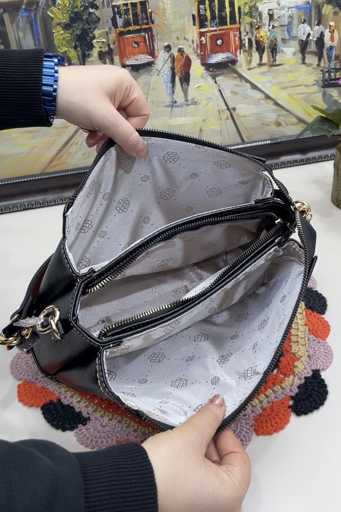 Mila 3 Bölmeli Baget Kadın Omuz ve Çapraz Çantası