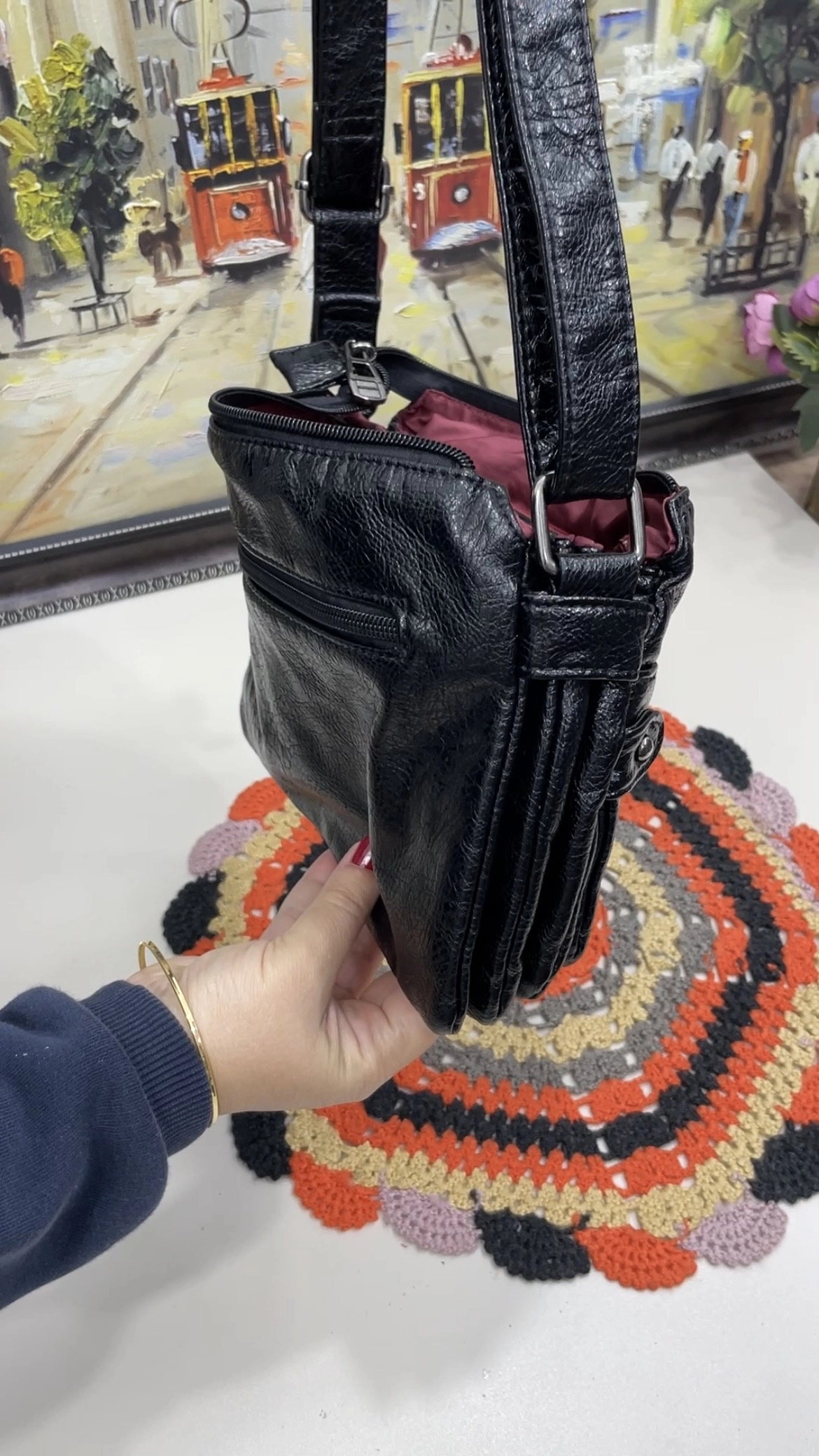 Ofelya 9 Bölmeli Çapraz Kadın Çantası