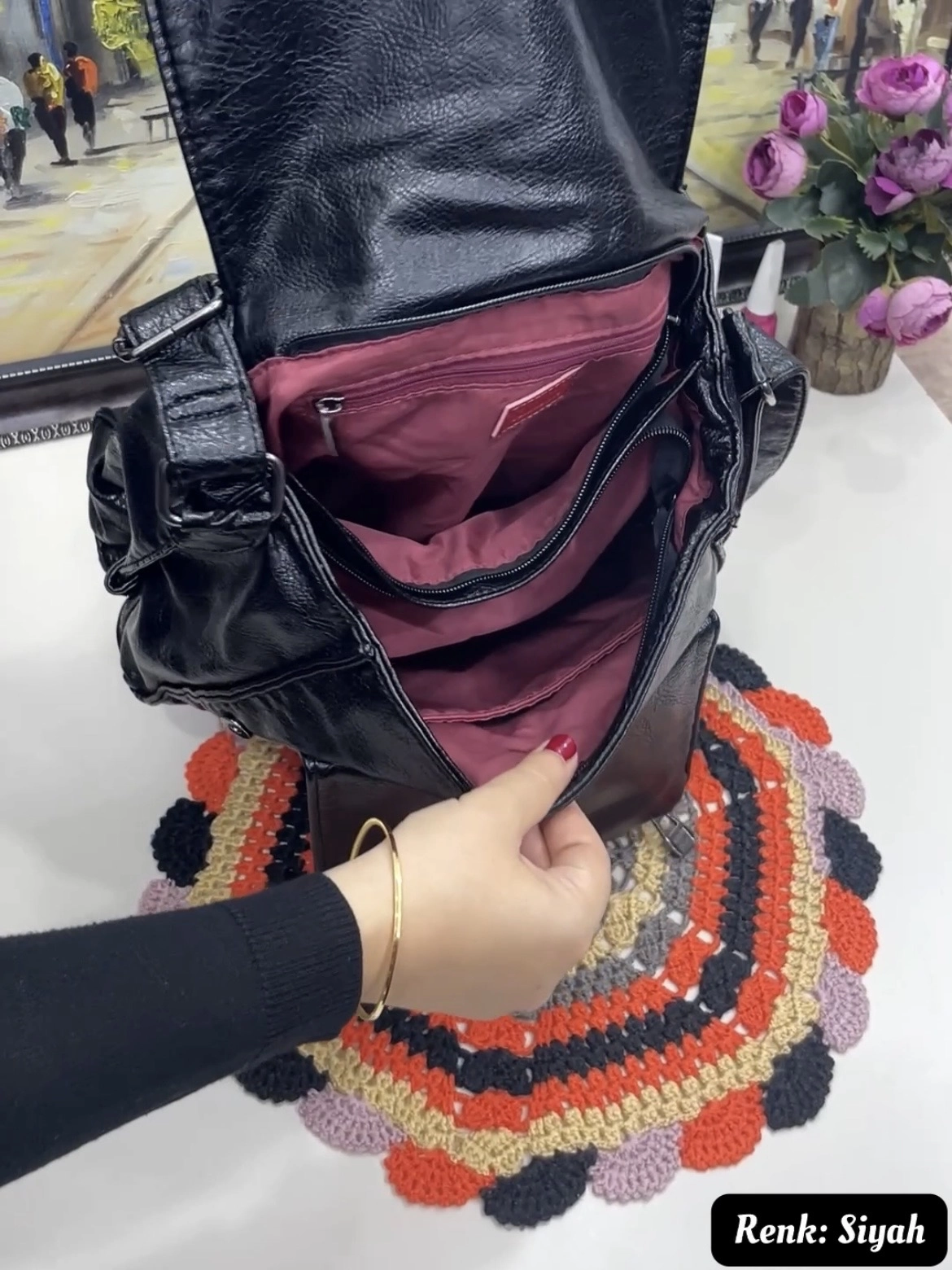 Maja 8 Bölmeli Çapraz Kadın Çantası