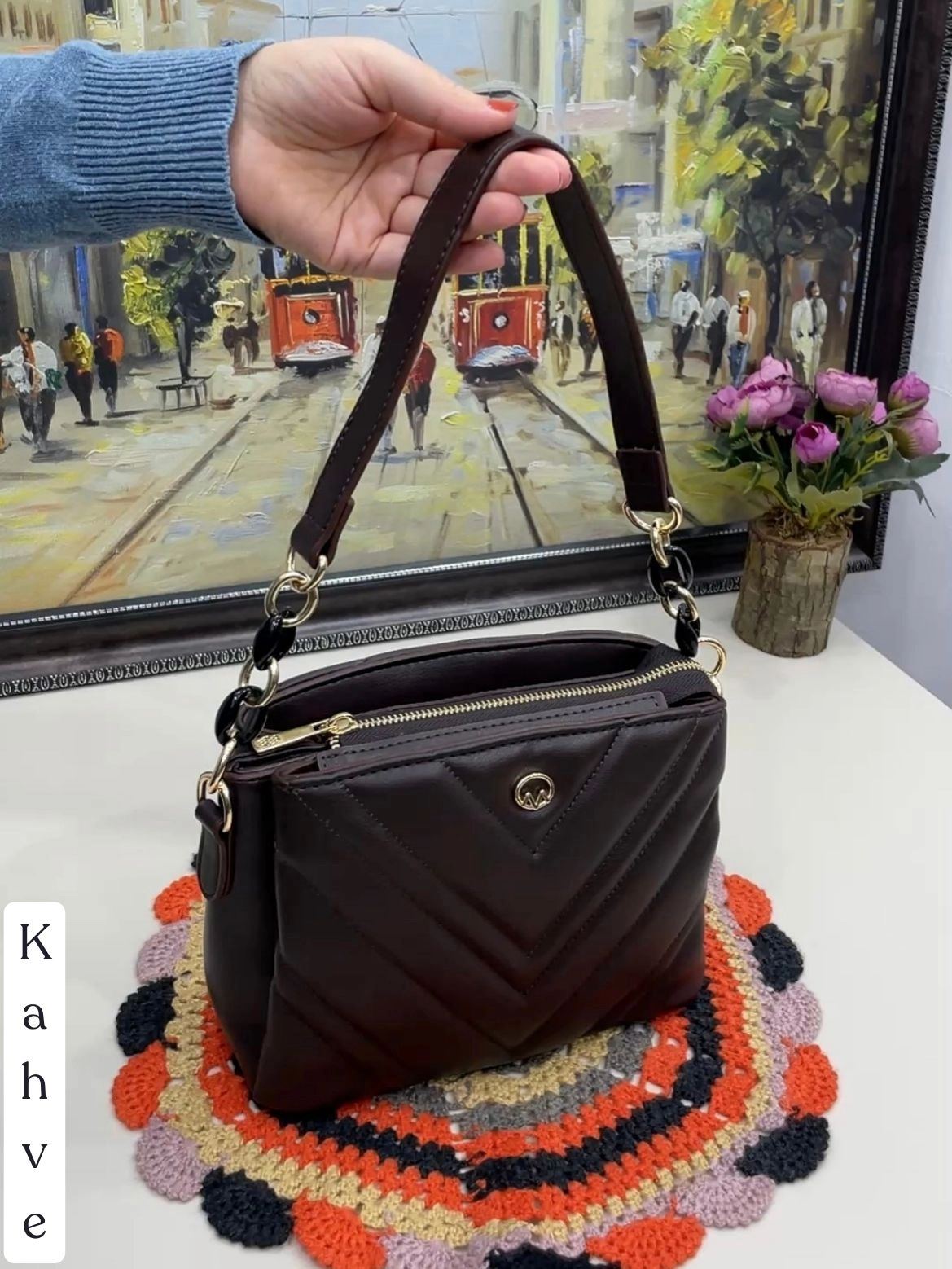 Sandra 4 Bölmeli Omuz ve Çapraz Kadın Çantası