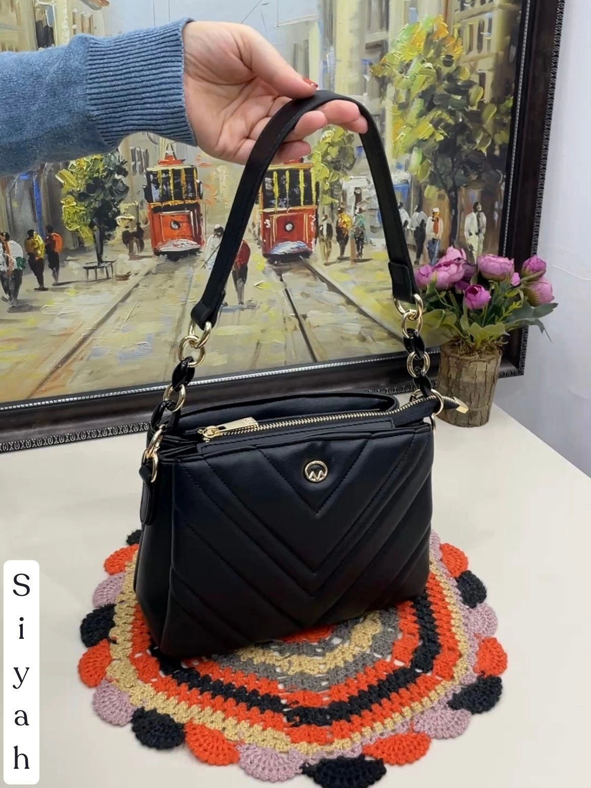 Sandra 4 Bölmeli Omuz ve Çapraz Kadın Çantası
