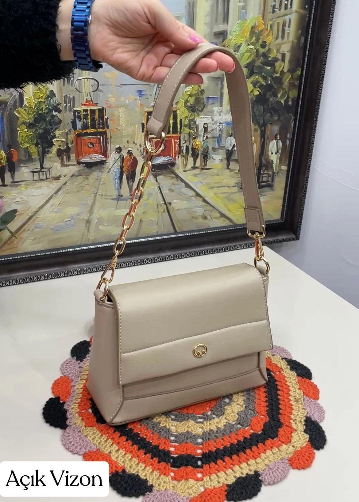 Hannah 2 Bölmeli Çapraz ve Omuz Kadın Çantası