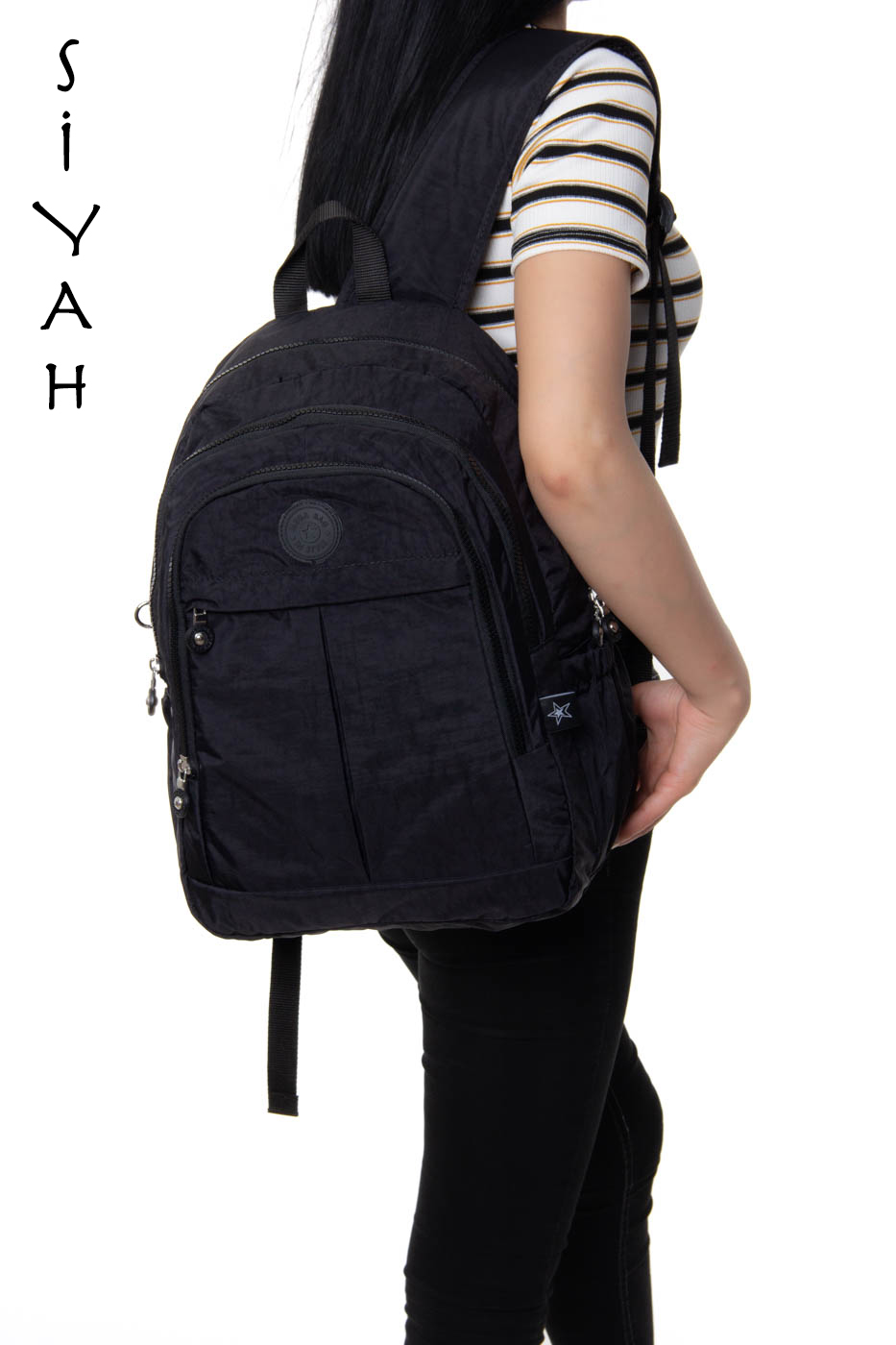 Lona Unisex Tasarım 7 Bölmeli Sırt Çantası