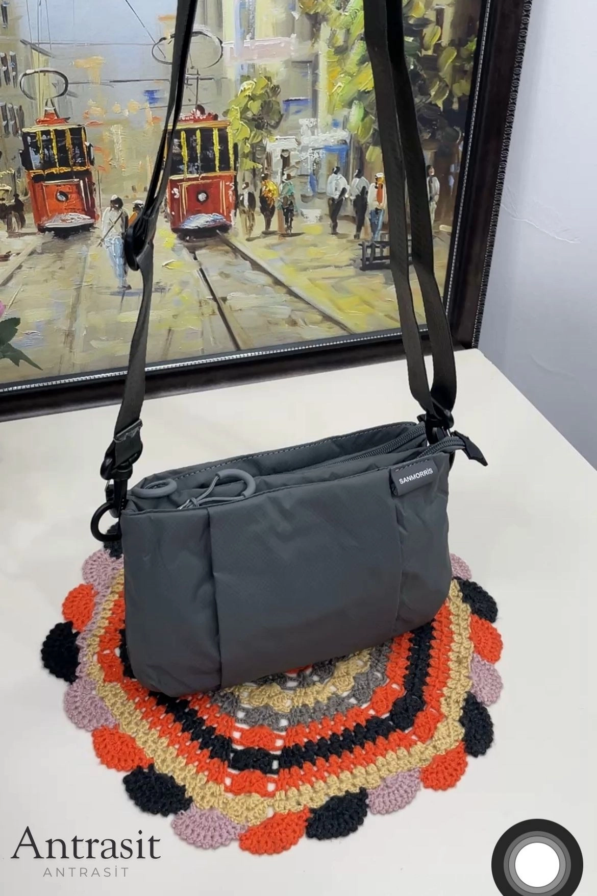 Kaylee 7 Bölmeli Nano Kumaş Çapraz Kadın Çantası