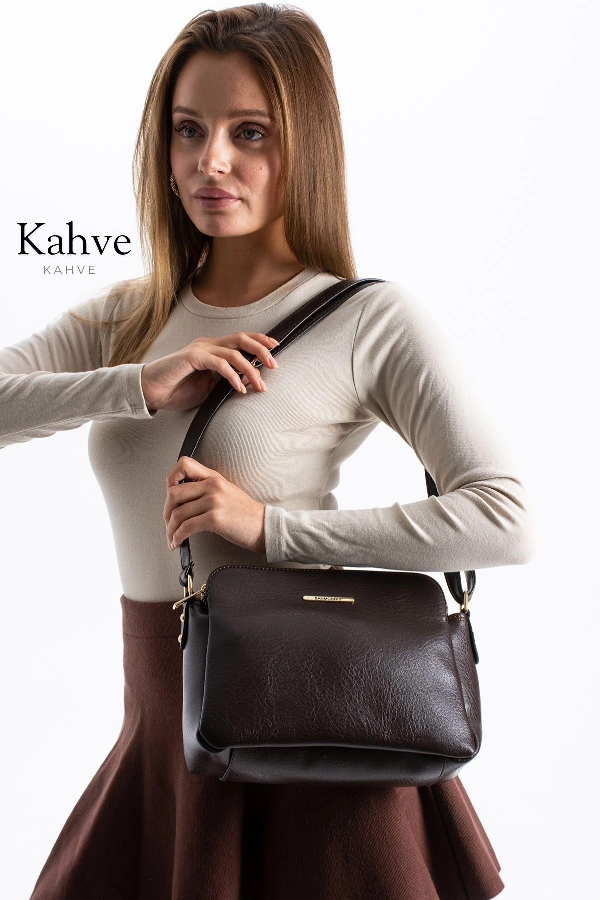 Kalina 5 Bölmeli Klasik Kadın Çapraz Çantası