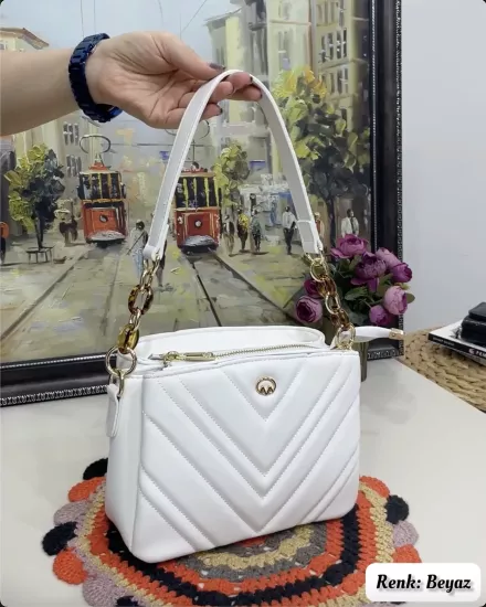 Çantartika Sandra Kadın Çapraz ve Omuz Çantası, Nakışlı Kalıp Model