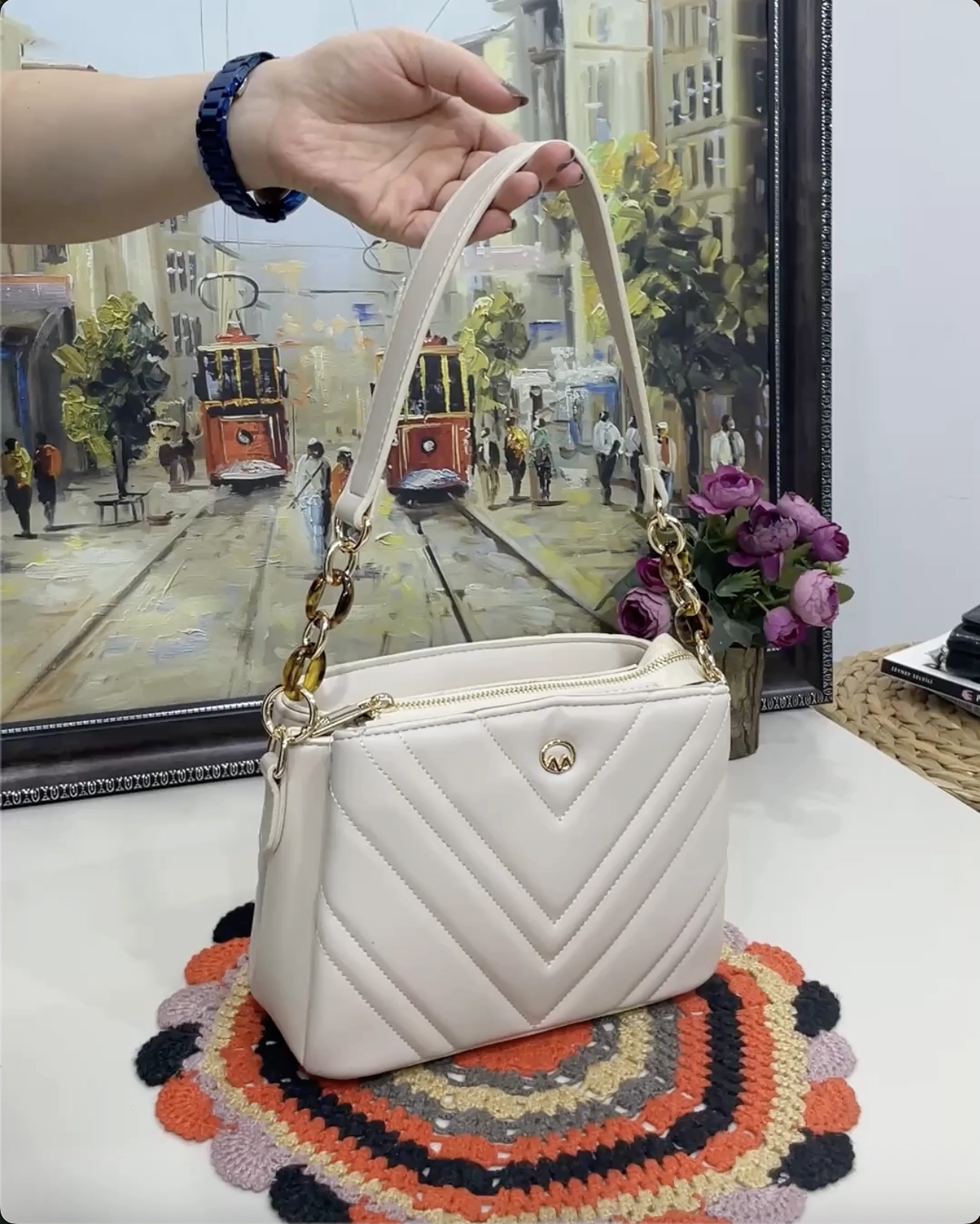 Sandra 4 Bölmeli Omuz ve Çapraz Kadın Çantası