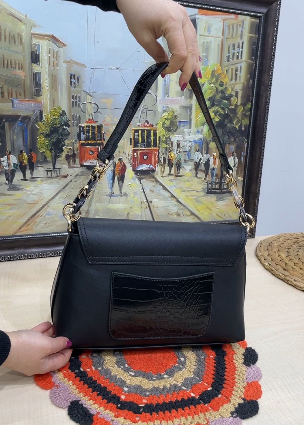 Octavia 3 Bölmeli Omuz ve Çapraz Kadın Çantası