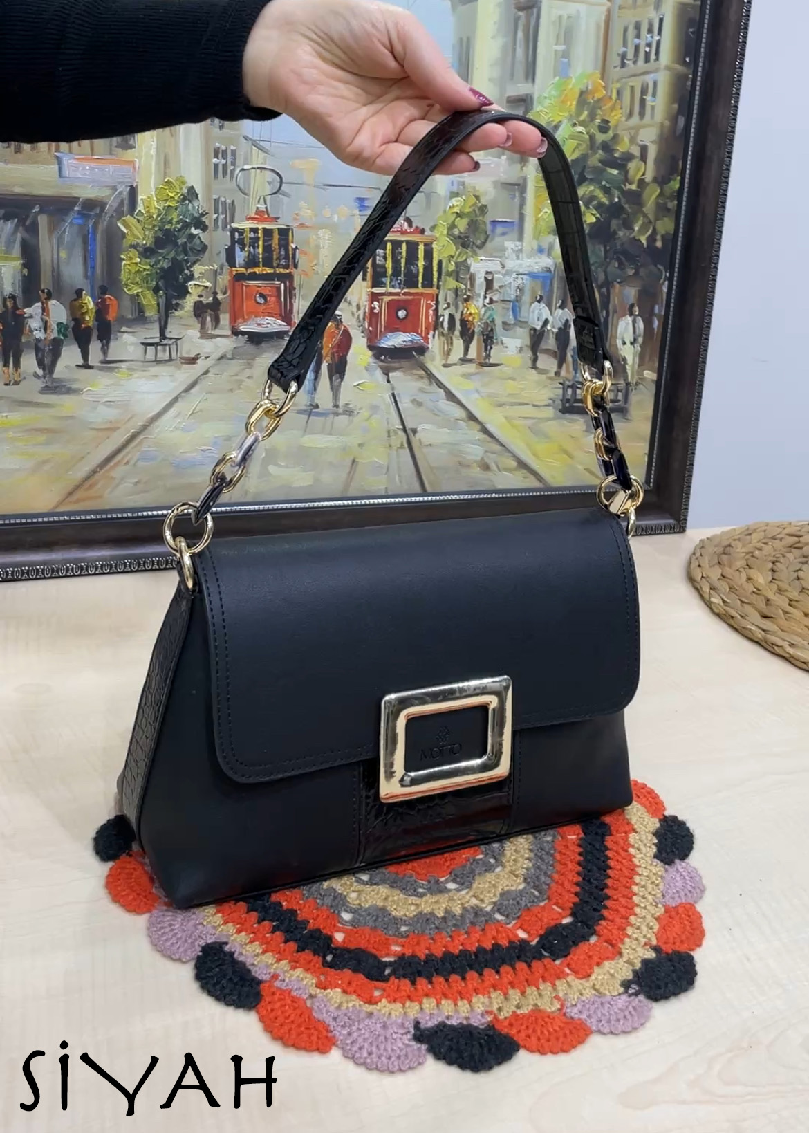 Octavia 3 Bölmeli Omuz ve Çapraz Kadın Çantası